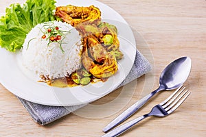 Fried sato with prawn