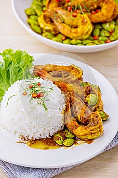 Fried sato with prawn