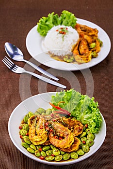 Fried sato with prawn