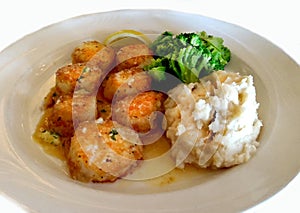 Fried scallop dinner