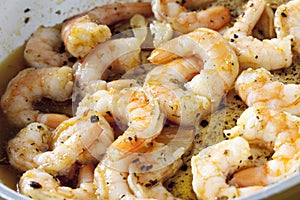 Fried scampis, close up