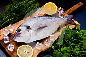 Fried sea bream