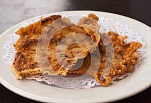 Fried shrimp cakes (tortillitas de camarones) photo