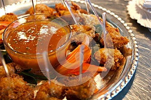 Fried Shrimp with dipping sauce