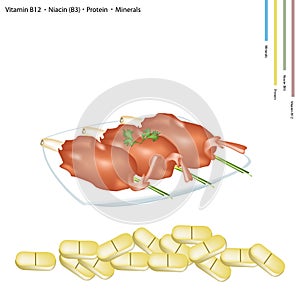 Fried Shrimp with Vitamin B12, B13 and Protein