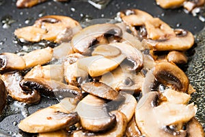 Fried sliced mushrooms