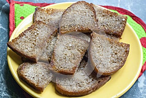 The fried small loafs