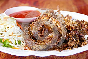 Fried soft shell crab