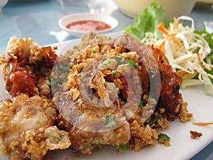 Fried Soft Shell Crab with Garlic