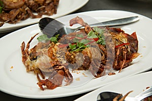 Fried Soft Shell Crab with Garlic