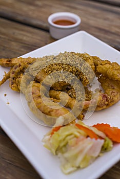 Fried Soft Shell Crab with Garlic
