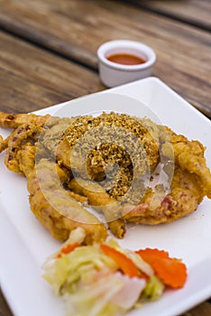 Fried Soft Shell Crab with Garlic