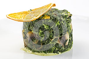 Fried spinach