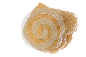 Fried Spongy Beancurd Cube Isolated