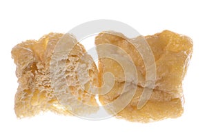 Fried Spongy Beancurd Cubes Isolated photo