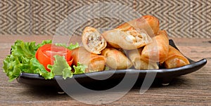 Fried Spring rolls food