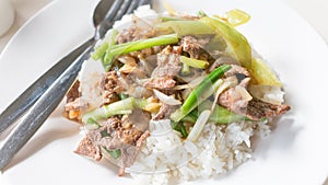 Fried Stir Pork Liver with Sweet Pepper