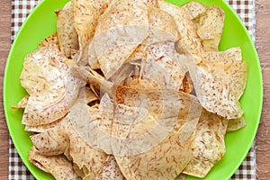 Fried sweet taro crisps, thai snack