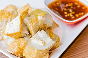 Fried Tofu with sweet souce