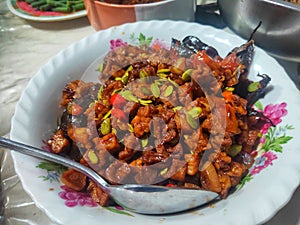 Fried Tofu and Tempe. Traditional Food in Indonesia