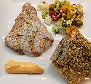 Fried Tuna steak