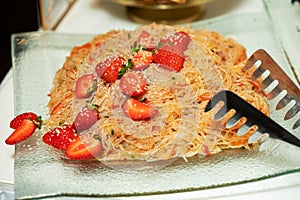 Fried vermicelli or Fried Rice Noodles bihun goreng