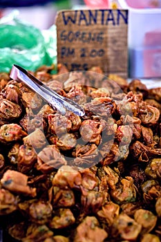 Fried Wantan - traditional asian street food. Asian photo