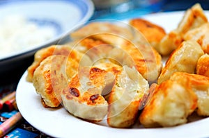 Fried Wo Tie (dumplings)