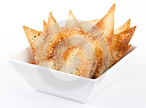 Fried wonton chips