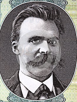 Friedrich Wilhelm Nietzsche a portrait from money
