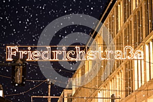 Friedrichstrasse in winter
