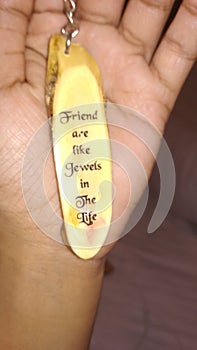 Friend actually like jewels a beautiful key chain for beautiful friend wodden key chain