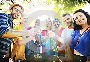 Friend Celebrate Party Picnic Joyful Lifestyle Drinking Concept