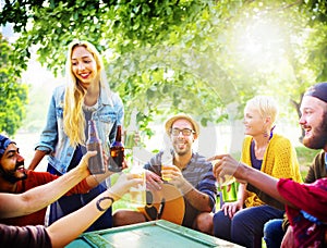 Friend Celebrate Party Picnic Joyful Lifestyle Drinking Concept