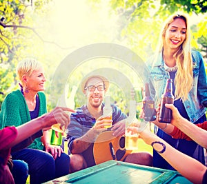 Friend Celebrate Party Picnic Joyful Lifestyle Drinking Concept