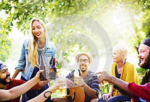 Friend Celebrate Party Picnic Joyful Lifestyle Drinking Concept