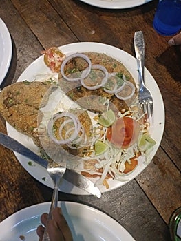Friend dish goa special seafood with great toppings