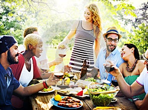 Friend Friendship Dining Celebration Hanging out Concept