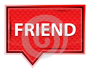 Friend misty rose pink banner button