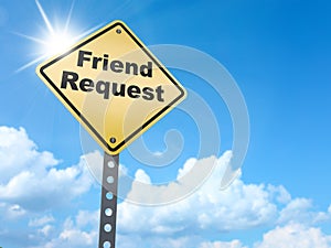 Friend request sign