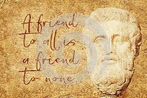 Friend to none Aristotle photo