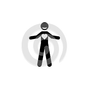 friendliness, happiness pictogram icon. Element of positive character icon for mobile concept and web app. Pictogram of