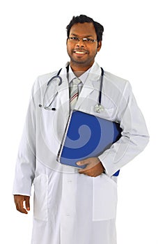 Friendly Afro-American doctor