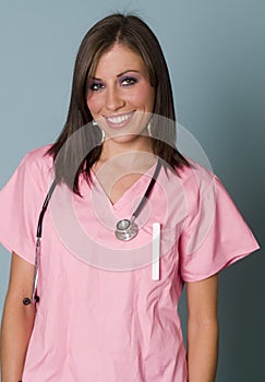 Friendly attractive nurse