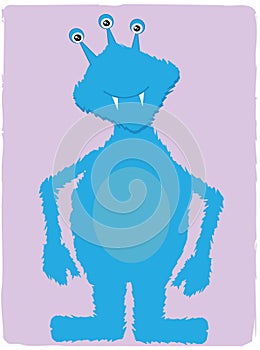 Friendly Blue Monster