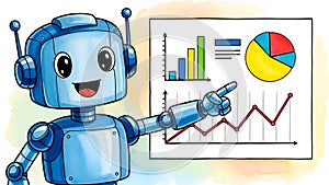 Robot Analytics AI Data Analysis, Chart Presentation, Automation