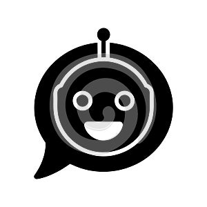 Friendly Chatbot Speech Bubble Icon