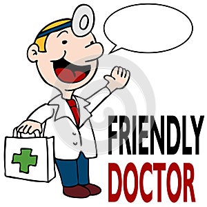 Friendly Doctor Holding Medical Kit