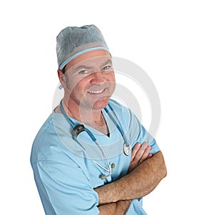 Friendly Doctor in Scrubs