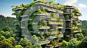 friendly green condominium building